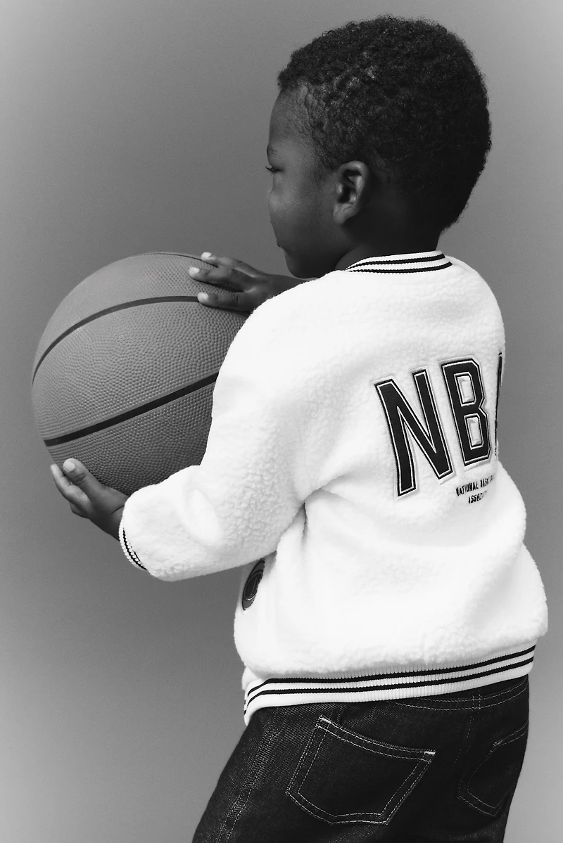 Patch-Detail Baseball Jacket