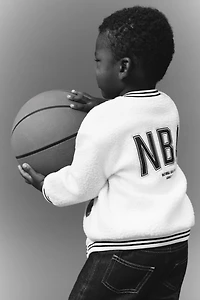 Patch-Detail Baseball Jacket