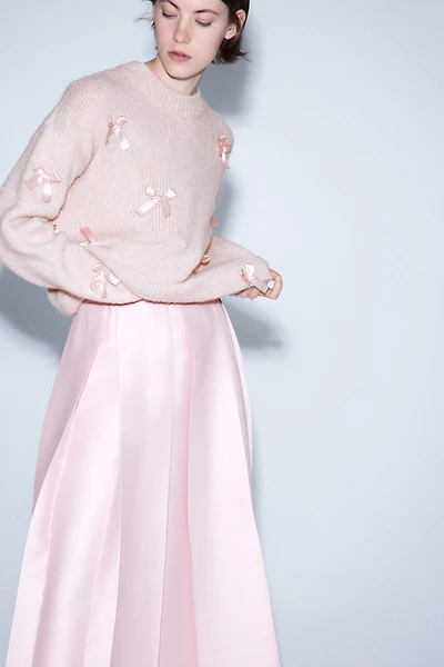 Bow-Appliquéd Sweater