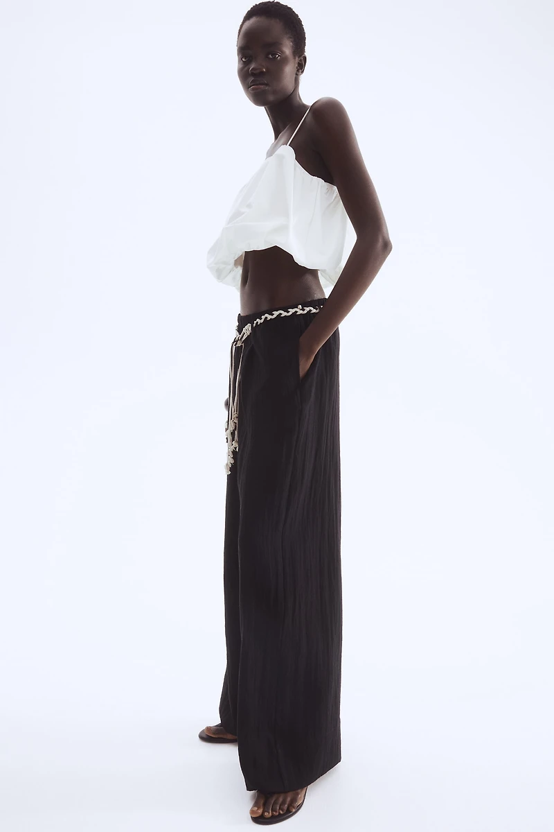 Pants with Macramé Belt