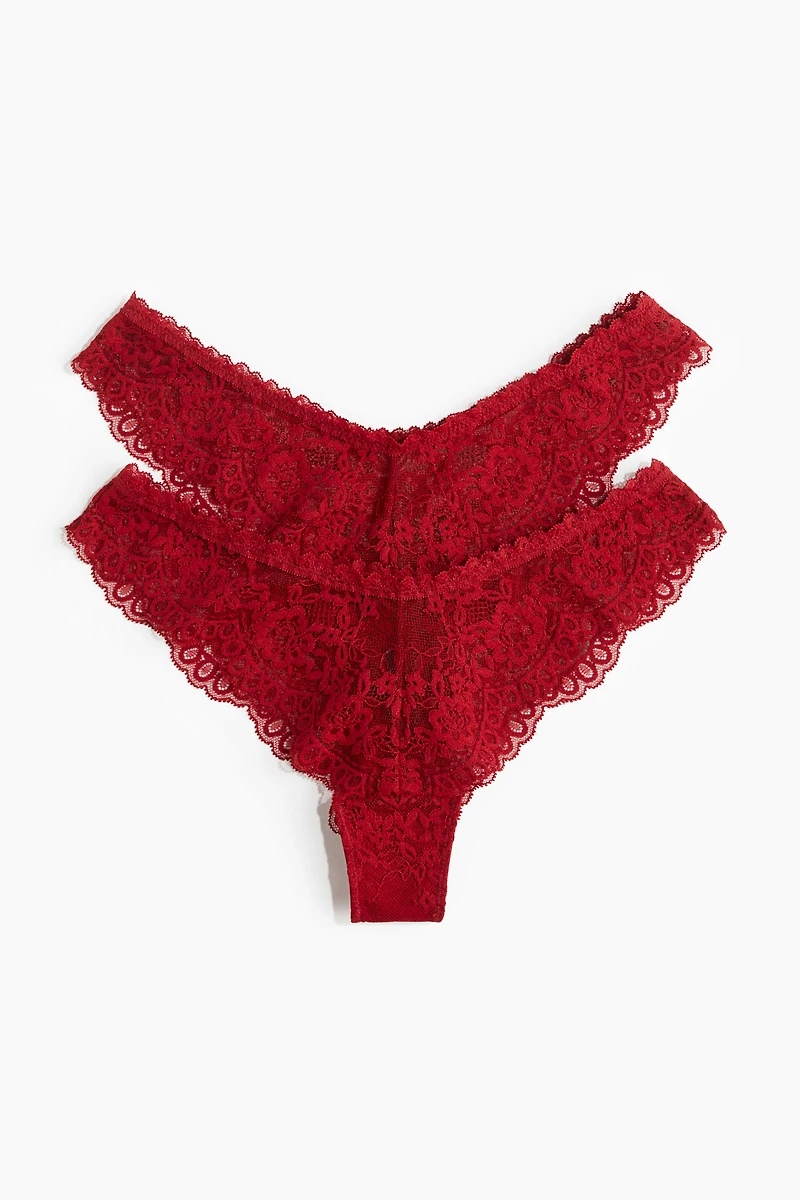 2-pack Lace Brazilian Briefs