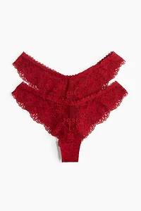 2-pack Lace Brazilian Briefs