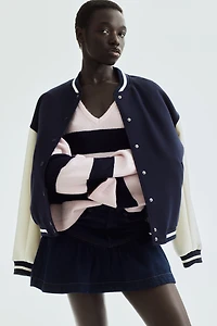 Fine-Knit V-Neck Sweater