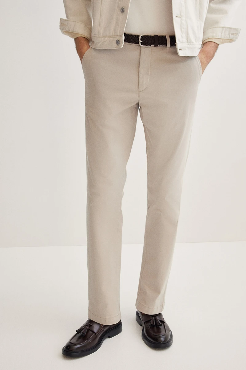 Slim-Fit Cotton Chinos