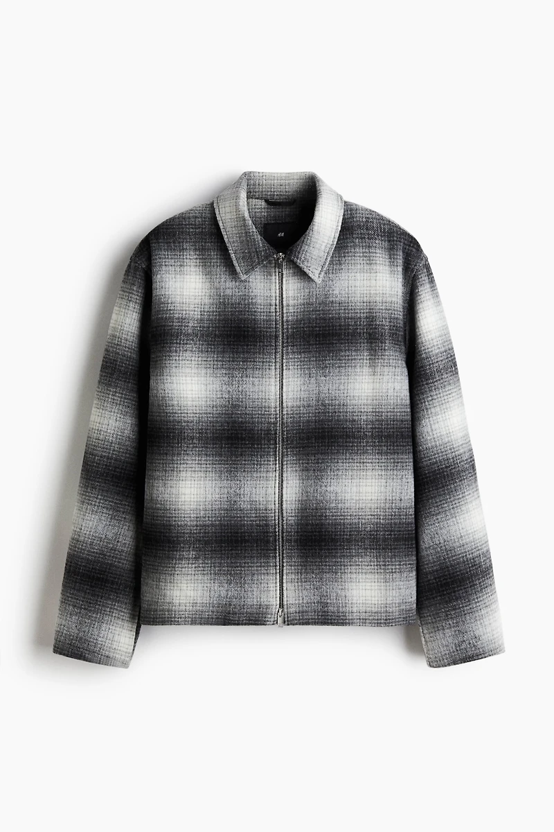 Surchemise classique en laine mélangée