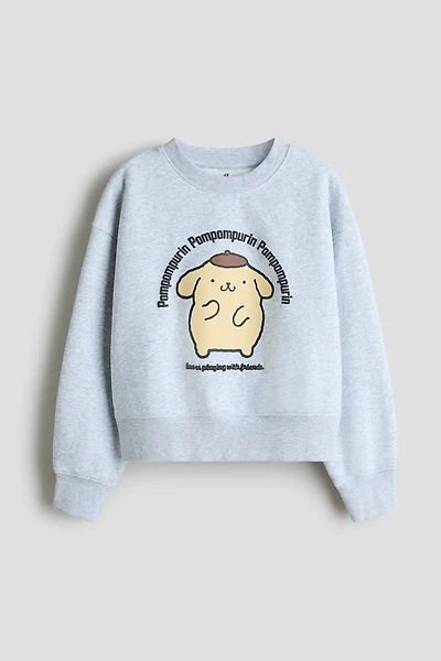 Sweatshirt with Printed Motif