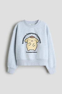 Sweatshirt with Printed Motif