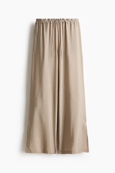 Viscose-Blend Drawstring Pants