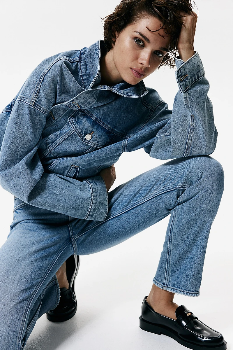 Slim Straight High Ankle Jeans