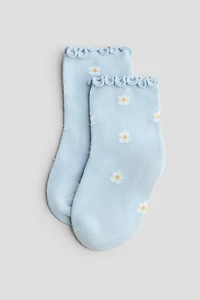 4-Pack Socks with Overlocked Trim