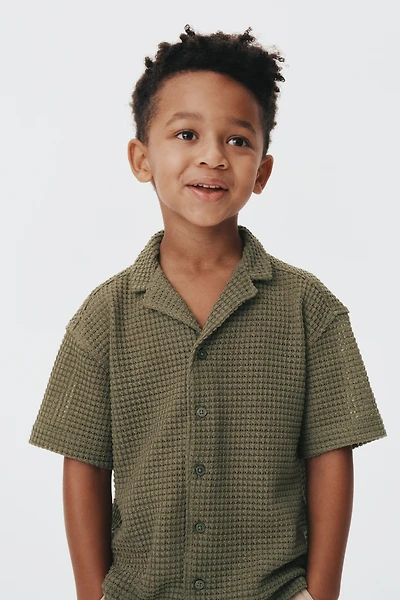 Textured-Knit Resort Shirt