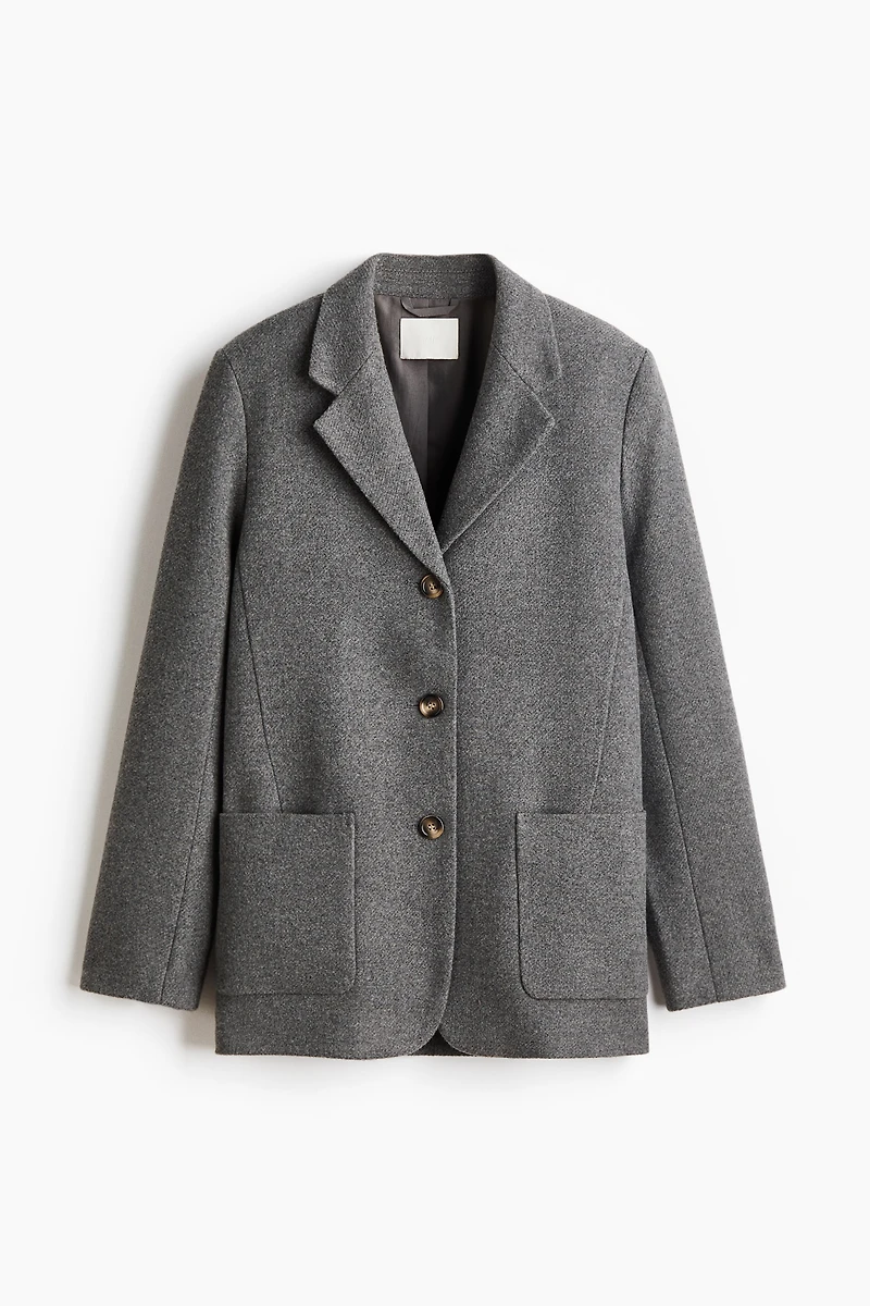 Blazer en laine mélangée