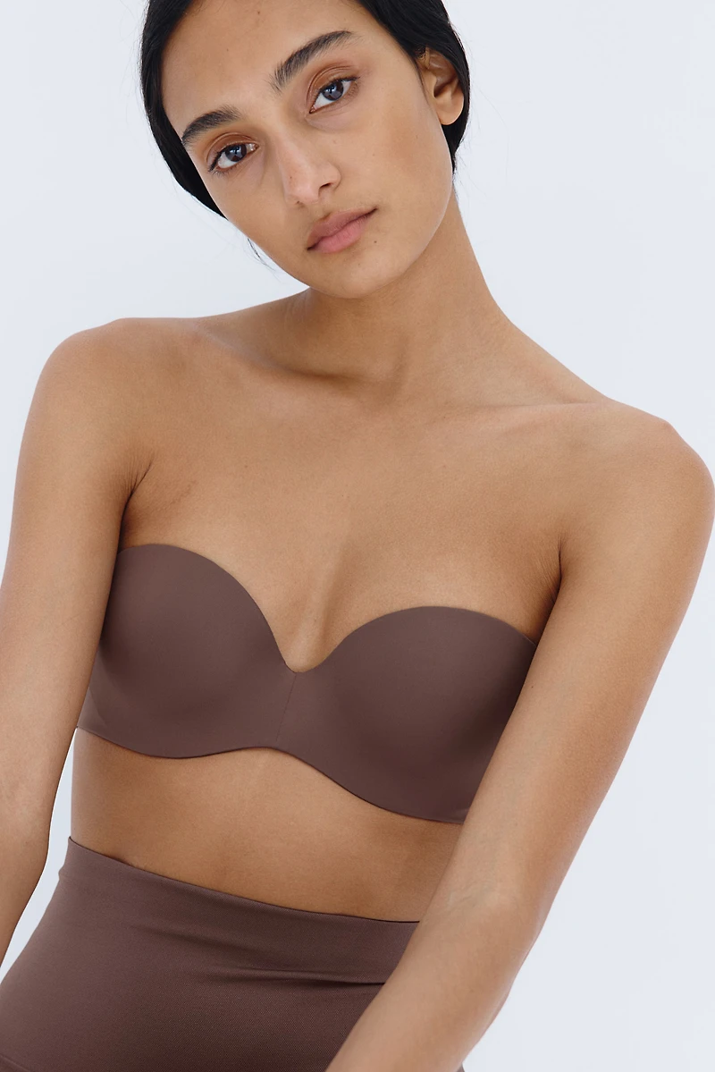 Padded Microfiber Balconette Bra