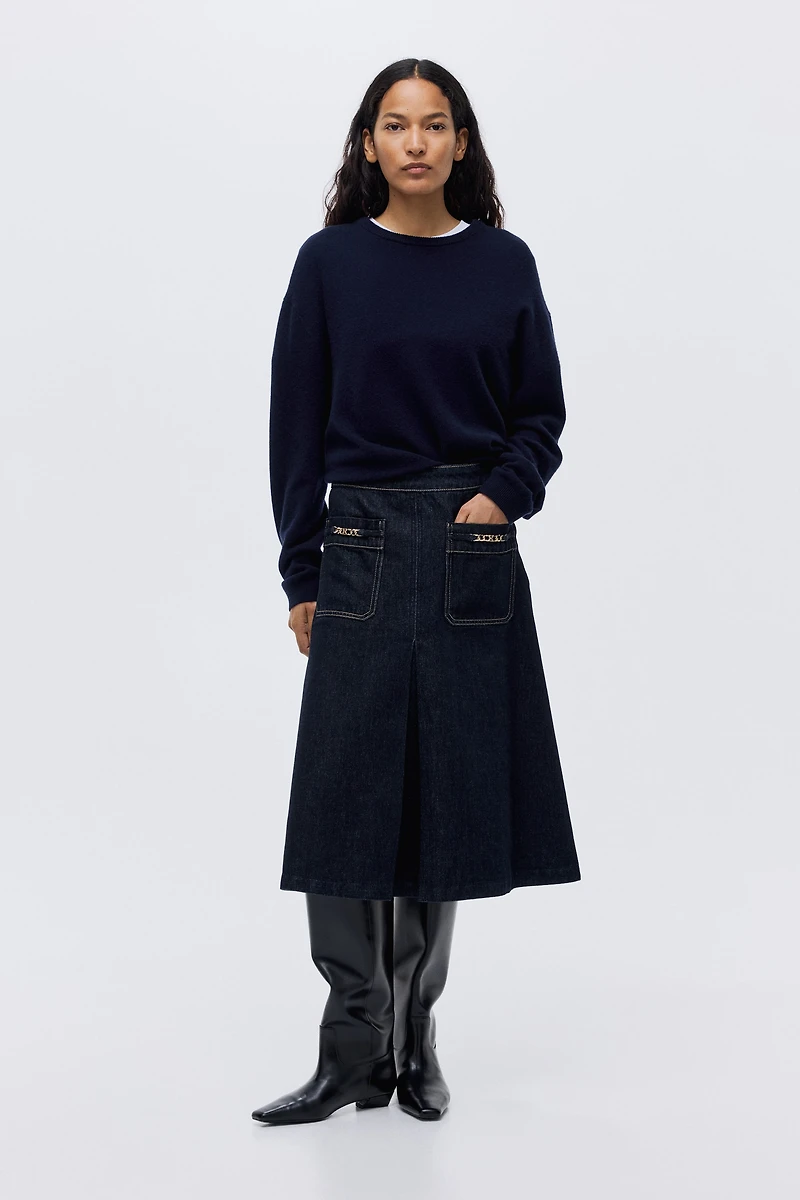 Jupe midi en denim