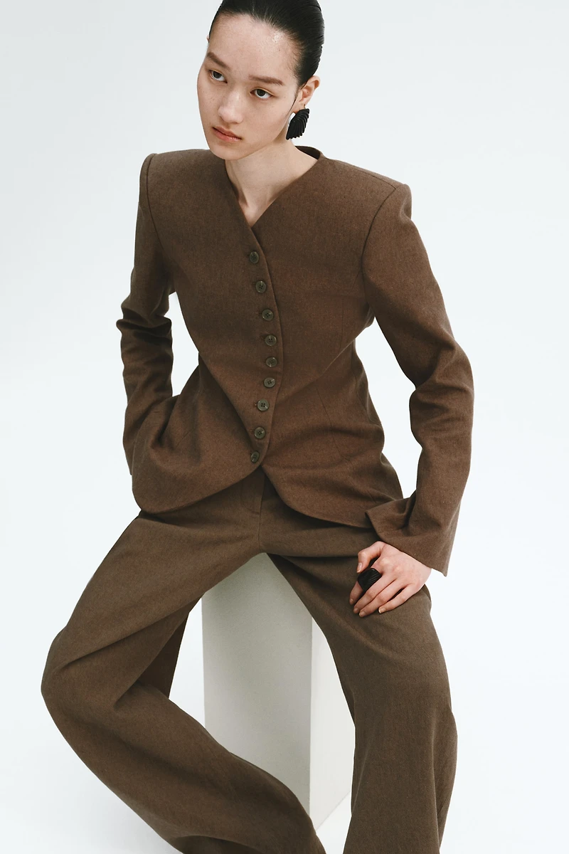 Linen-Blend Balloon Pants