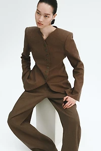 Linen-Blend Balloon Pants