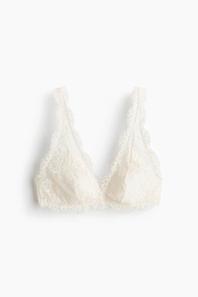 Soutien-gorge souple et coussiné en dentelle