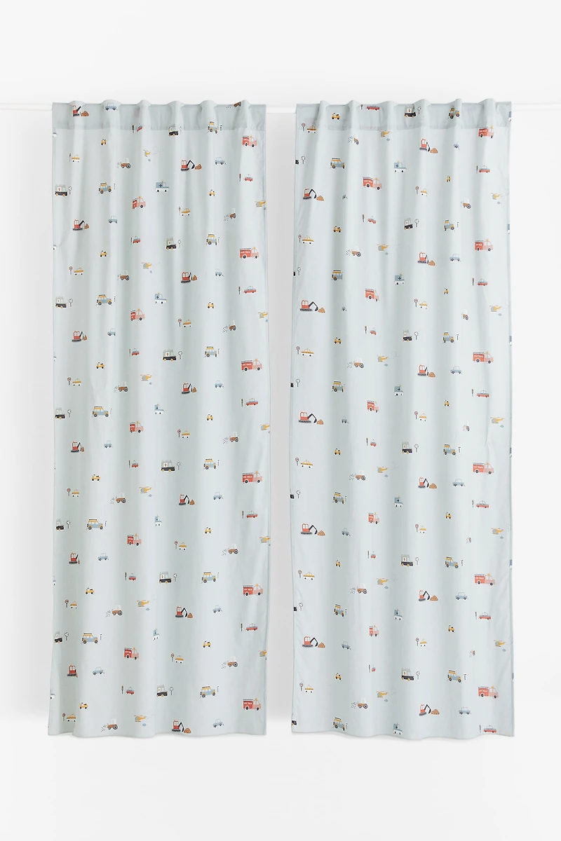 2-pack Patterned Cotton Curtains