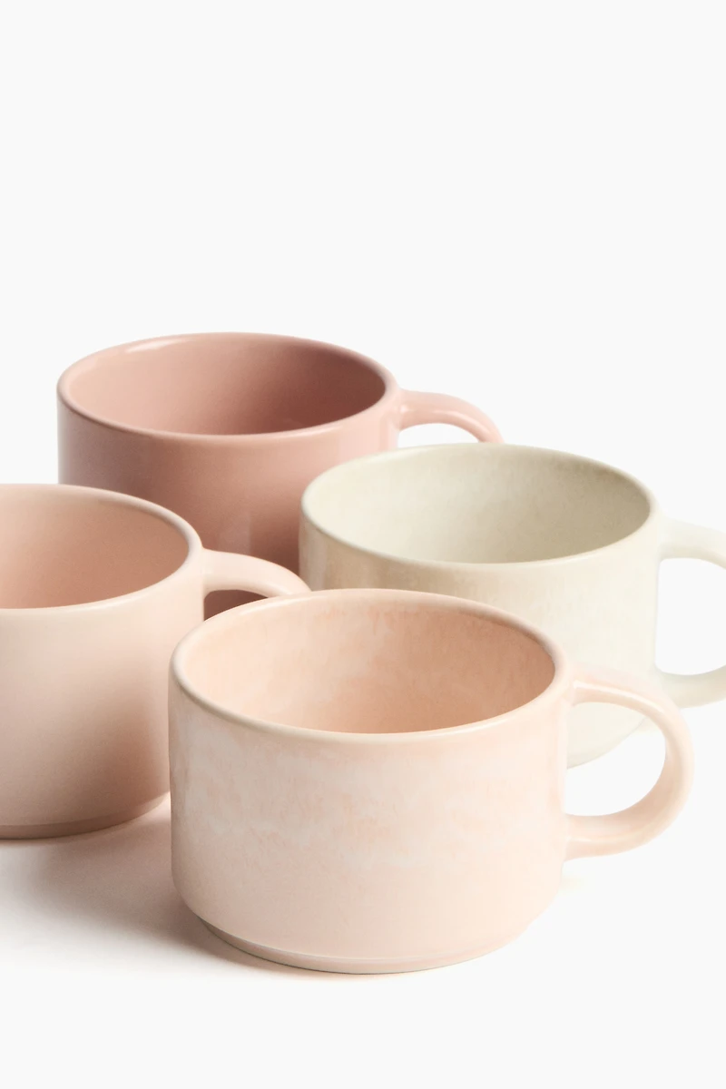 4-Pack Stoneware Mugs