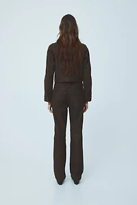 Jean enduit à jambes droites