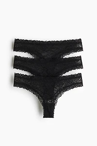 3-Pack Lace Brazilian Briefs