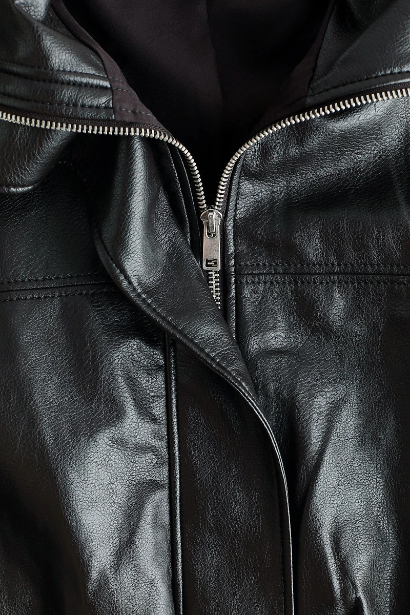 Oversized Bubble-Hem Jacket