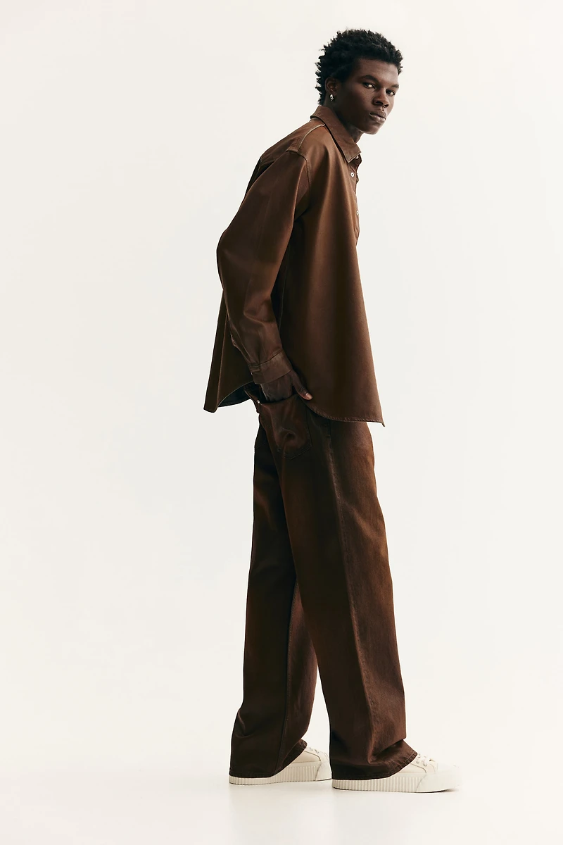 Oversized-Fit Denim Shirt