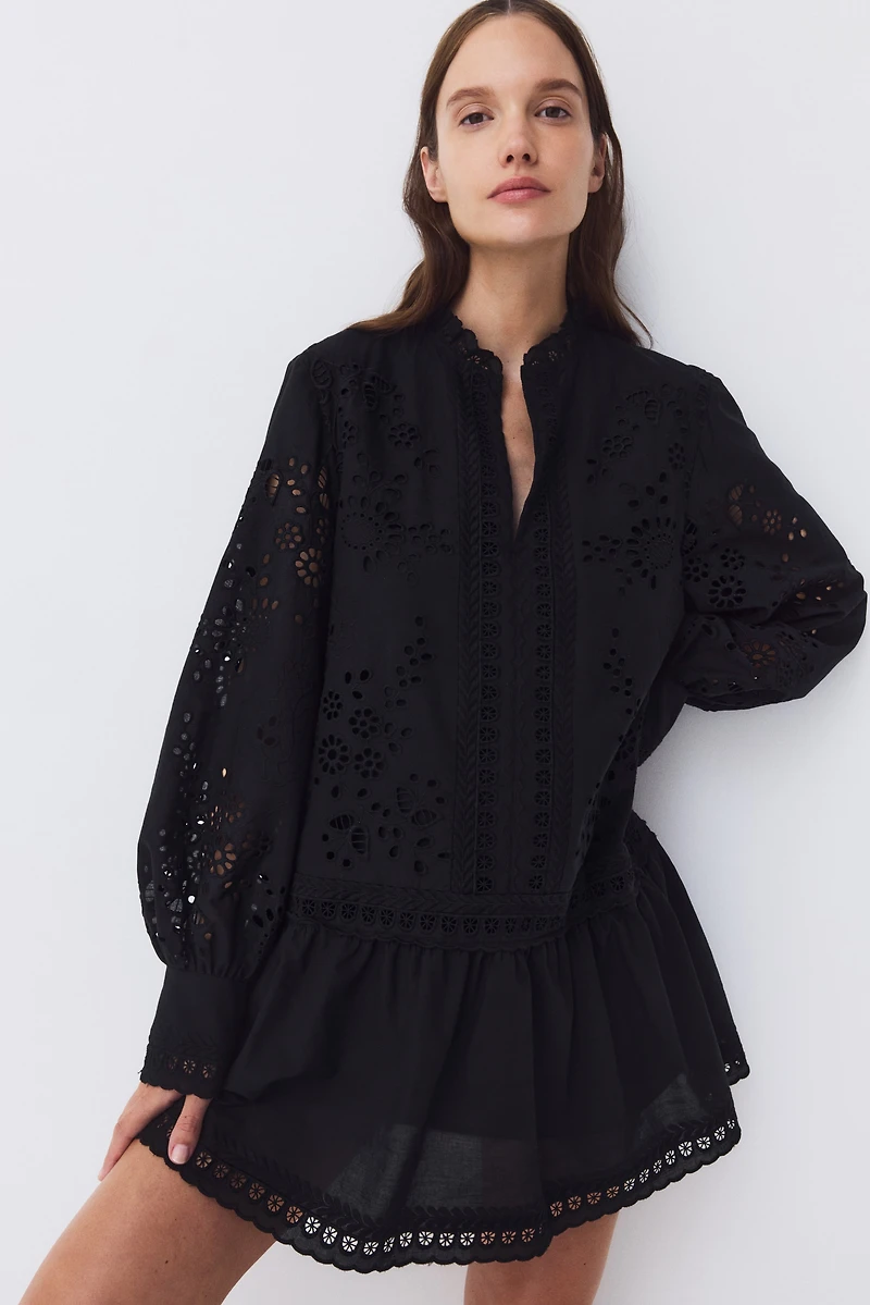 MAMA Eyelet-Embroidered Dress