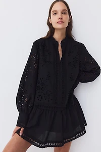 MAMA Eyelet-Embroidered Dress