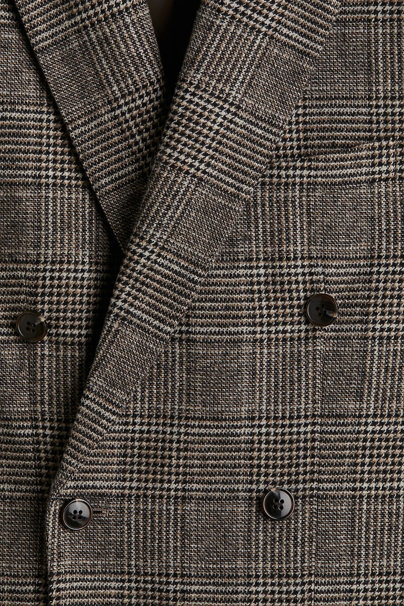 Veste croisée classique en laine mélangée