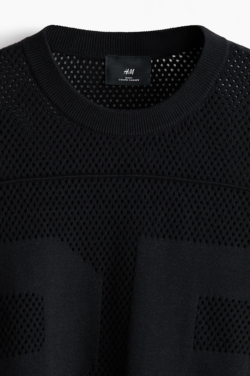 Relaxed-Fit Boxy Mesh T-Shirt