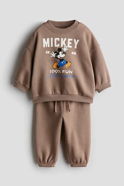 2-Piece Printed Sweatshirt and Joggers Set