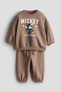 2-Piece Printed Sweatshirt and Joggers Set