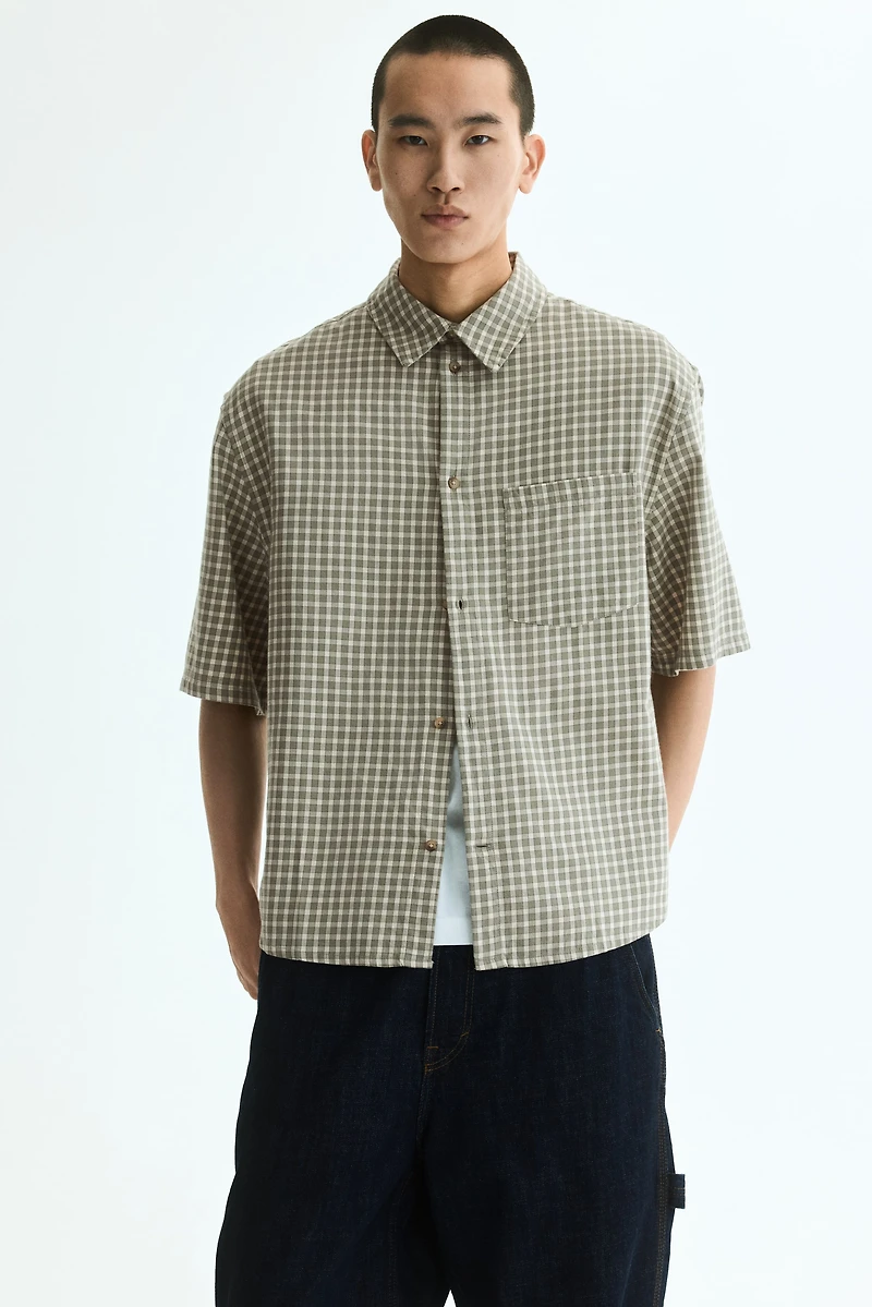 Relaxed-Fit Short-Sleeved Cotton Shirt