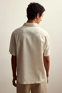 Regular Fit Linen-Blend Resort Shirt
