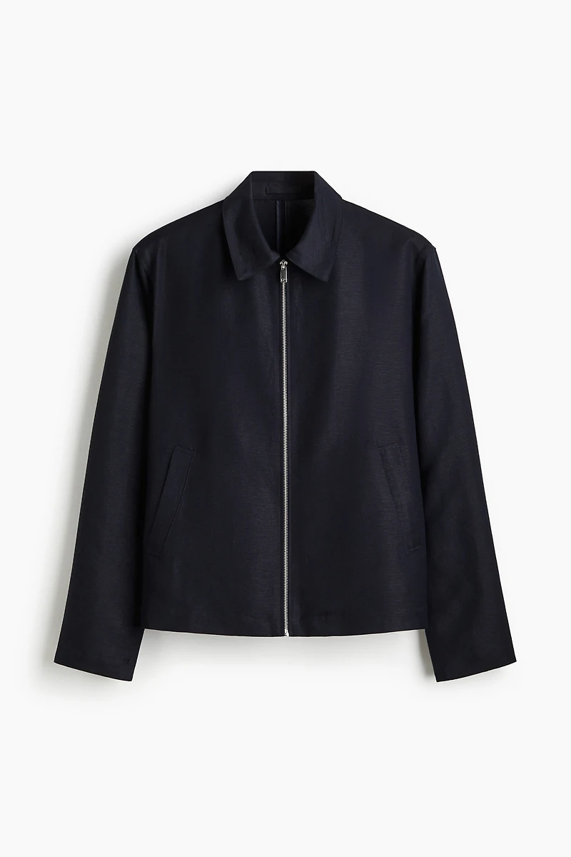 Regular-Fit Linen-Blend Jacket