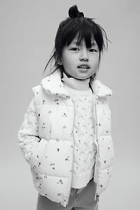 Veste matelassée sans manches imprimée