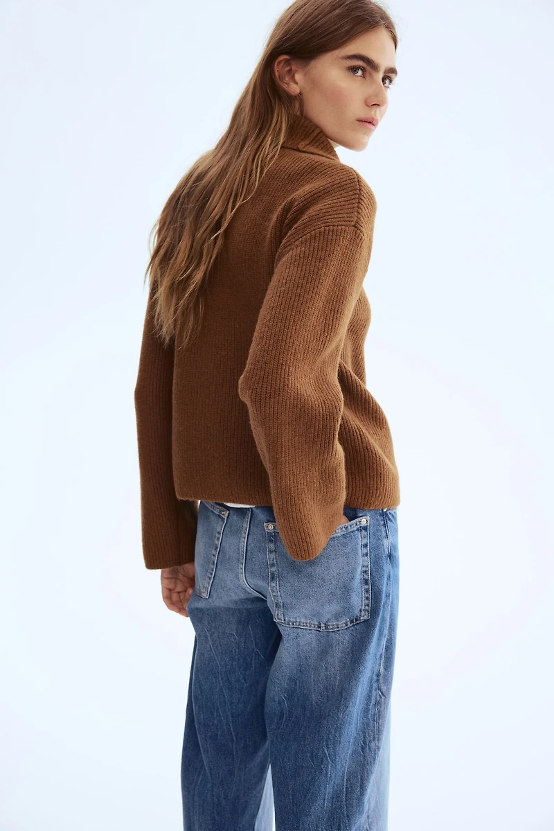 Cardigan à fermeture éclair