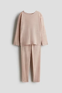 Ensemble 2 pièces de base en jersey laine