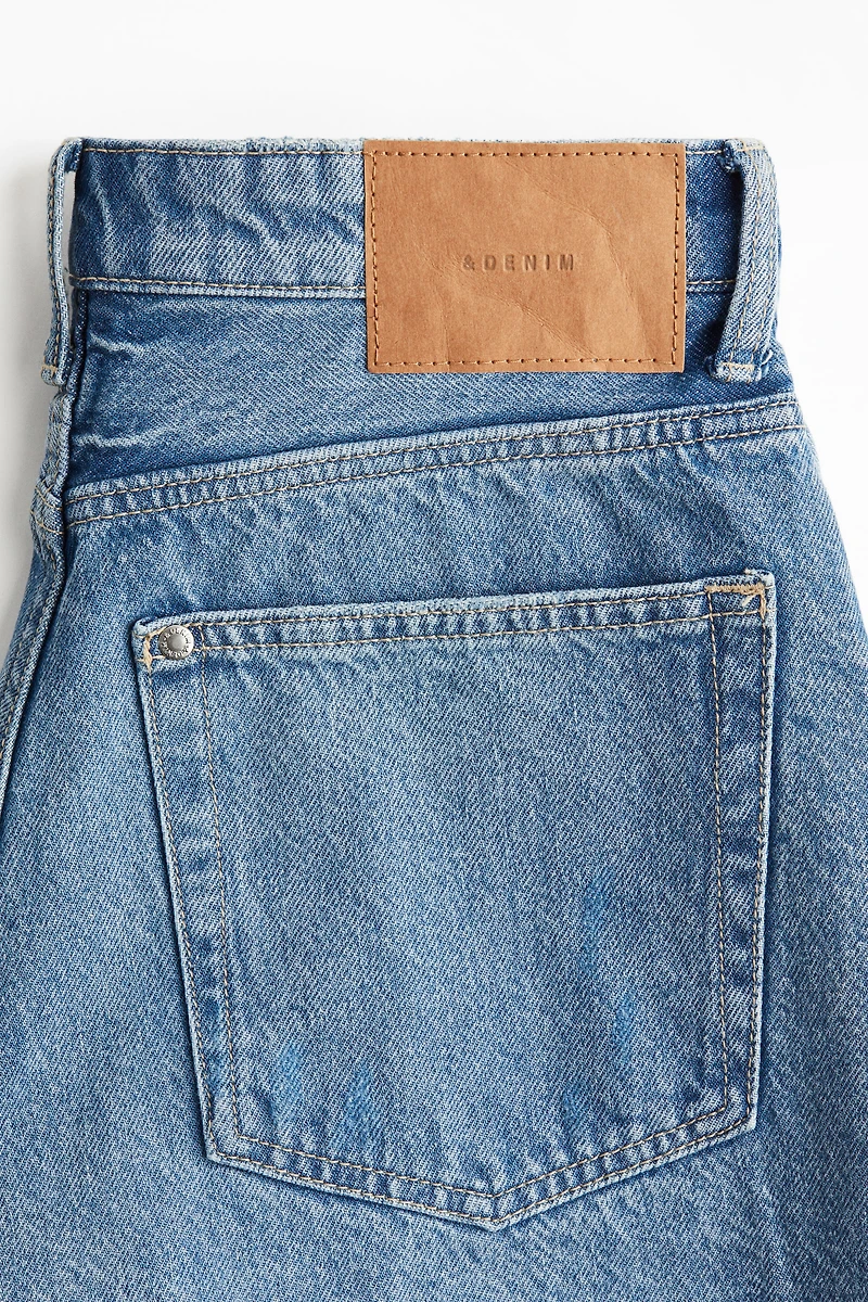High-Waist Denim Shorts