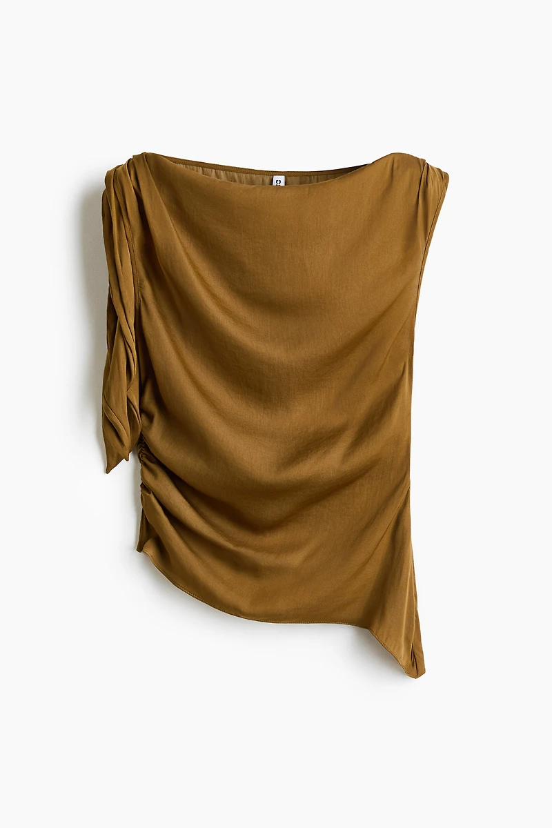 Asymmetric Tie-Detail Top