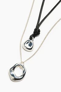 Double-Strand Pendant Necklace