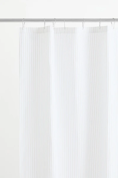 Linen-Blend Shower Curtain