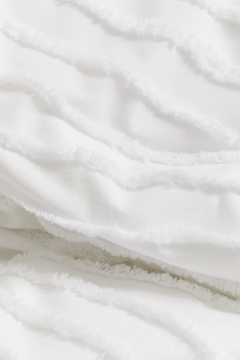 Tufted King/Queen Duvet Cover Set