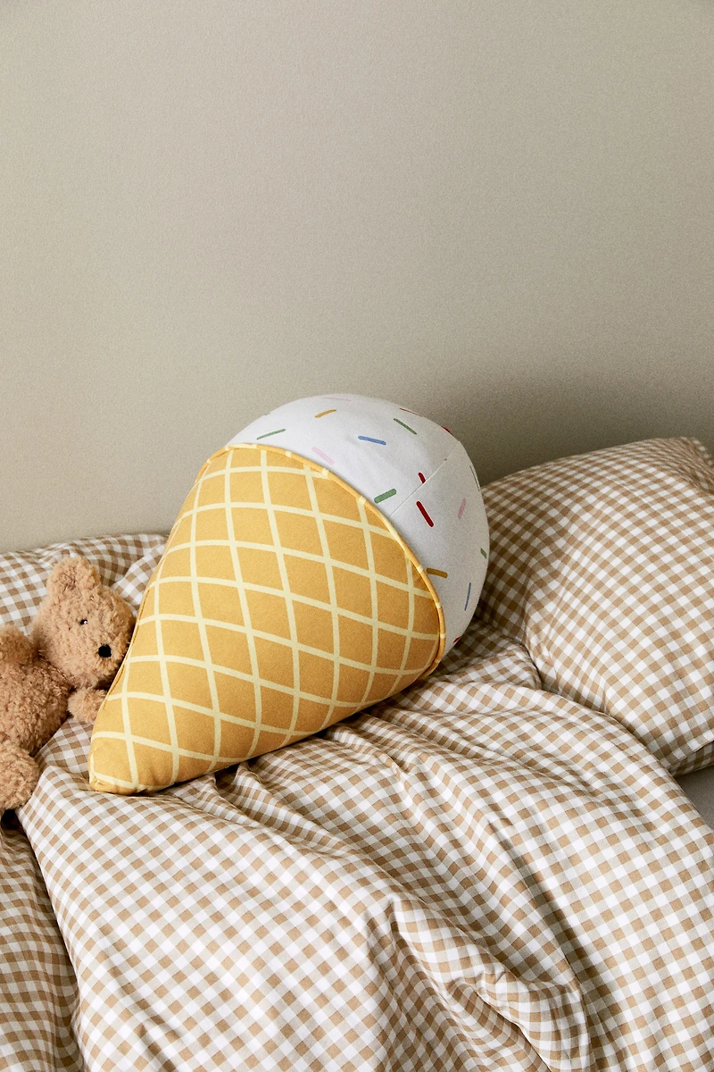 Ice-Cream-Shaped Cushion