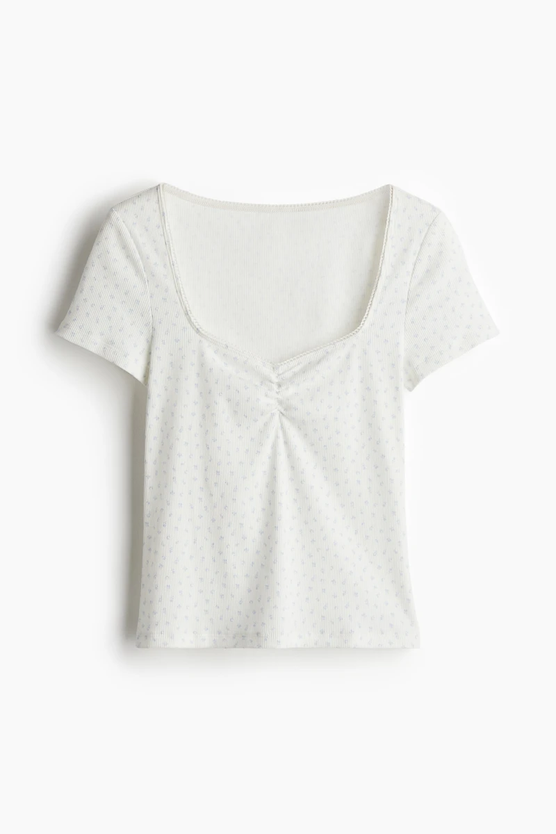 Picot-Trimmed T-Shirt