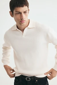 Relaxed-Fit Knit Polo Shirt