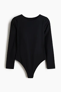 Padded-Cup Microfiber Thong Bodysuit