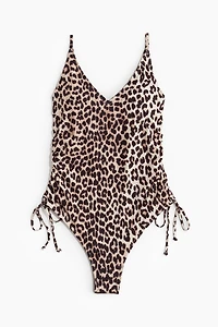 Padded-Cup Drawstring-Detail Swimsuit