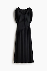 Cape-Detail Jersey Dress